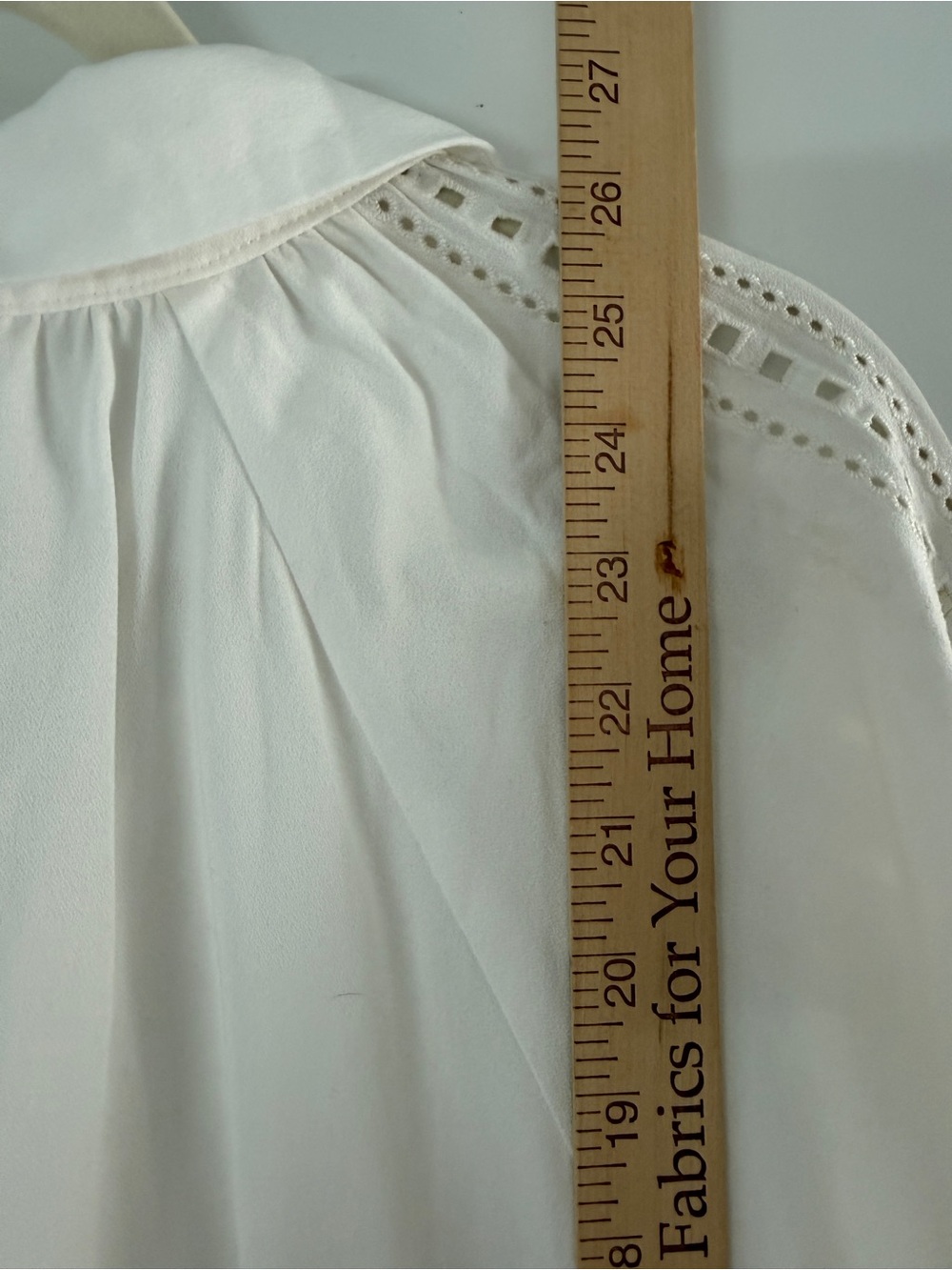 Suncoo Paris Blouse Lory Ivory Eyelet Lace Sleeve V-Neck Top NWT Size T2 / US M - Picture 12 of 13